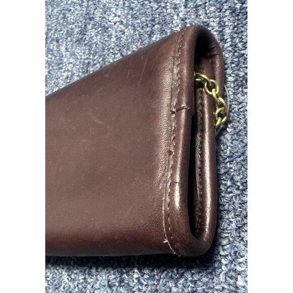 Coach Vtg Glove Tanned Mahogany Leather Multifunction Coin Purse Wallet WOW - Picture 4 of 11
